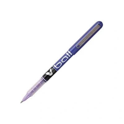 Image de Pilot Lot de 3 Stylos roller V Ball VB5 Encre liquide Pte métal Fine Violet