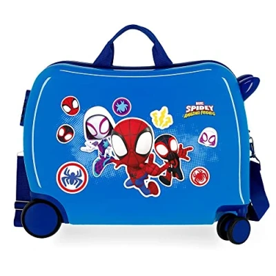 Image de Marvel Spiderman go webs Bleu Valise Enfant 50x39x20 cms ABS Rigide Serrure à combinaison latérale 34L 1.8 kgs 4 Roues Bagage Main
