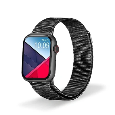 Image de DCU TECNOLOGIC Smartwatch Color Full 2 avec Bracelets : Noir et Métal Ecran Tactile IPS 1,91&#039;&#039; Etanche IP67 128 Modes Sport