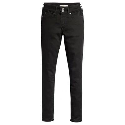 Image de Levi&#039;s 711 Double Button Jeans, Soft Black, 29W x 32L Femmes