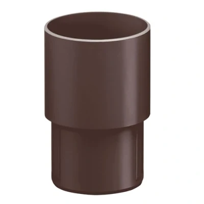 Image de INEFA raccord de tuyau descente PVC DN 50, marron foncé d&#039;écoulement, accessoires gouttière, montage simple par emboîtement, Made in Germany