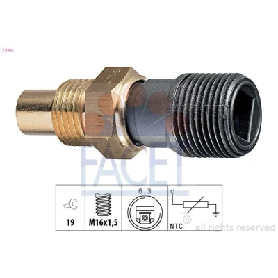 Image de FACET 7.3102 Sonde De Température Liquide Refroidissement Made in Italy OE Equivalent