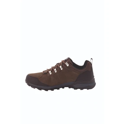 Image de Jack Wolfskin Refugio Texapore LOW M Chaussures de course, Homme, Taille: 44.5, Khaki / phantom Cuir