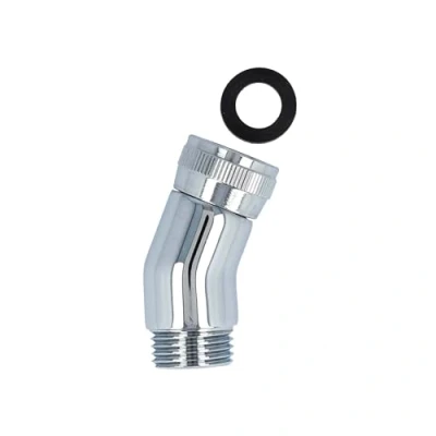 Image de tecuro Coude pour douchette à main 1/2&quot; x 22,5 Laiton chromé