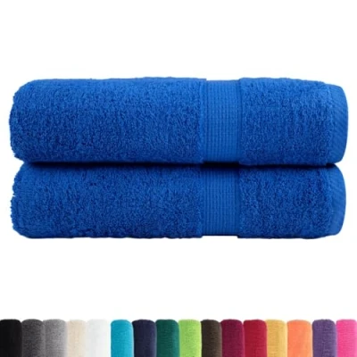 Image de VidaXL Serviettes de Bain Qualité Supérieure 2 pcs, Douche, Draps Bain, d&#039;Invité Toilette, 137191