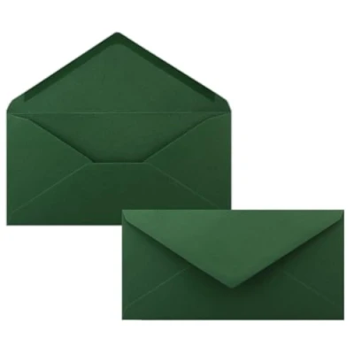 Image de Lot de 100 enveloppes à lettre Vert mousse DIN long 110 x 220 mm (11 22 cm) Fermeture humide sans fenêtre Idéal pour cartes d&#039;invitation FarbenFroh by GUSTAV NEUSER