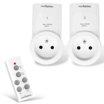 Image de Kit Controle a Distance : 2 Prises + 1 Télécommande Prise de Courant Télécommandé Sans Fil Jusqu&#039;a 30m Portée