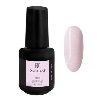 Image de DIDIER LAB BBIO Gel Construction Ongle UV en Flacon Pink Mask Glitter Formule Propre sans HEMA ni TPO de Autonivelant LED pour Renforcer les Ongles 15 ml