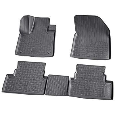 Image de Recambo Tapis de sol en caoutchouc 3D pour Opel Grandland X à partir 2017 Ajustement parfait avec bordure