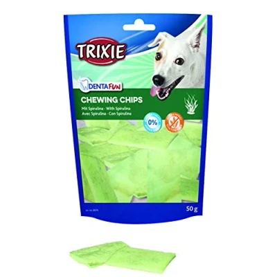 Image de Chips à mâcher Denta Fun avec algue Spirulina, (fortifie le système immunitaire) 50 g pour Chien,