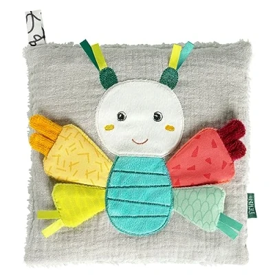 Image de Fehn Coussin aux noyaux de cerise papillon doudou pour bébé au look mignon en peluche Petit sac chaud/froid la détente des bébés et jeunes enfants à partir 0+ mois