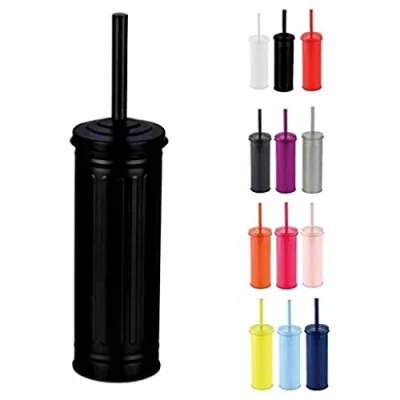 Image de MSV Brosse WC avec Support Acier Habana Noir