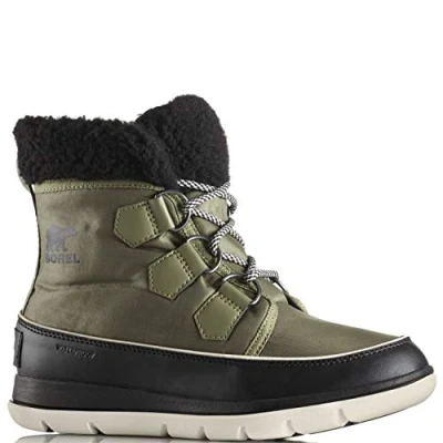 Image de Sorel Explorer Carnival Waterproof bottes d&#039;hiver imperméables pour femme, Vert (Hiker Green x Black), 41.5 EU