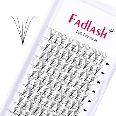Image de Cils Volume Russe 5D 0.07mm D Curl 11mm Extension de individuels Cluster Eyelashes pour la Beauté avec des Brucelles