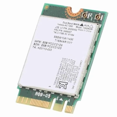Image de cigemay Carte réseau sans Fil Double fréquence, adaptée à/pour ThinkPad dédiée à la 7260 AC, fréquence Plus élevée est de 867 Mbps