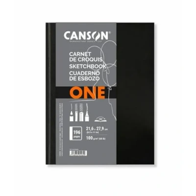 Image de CANSON Lot de 6 Blocs Croquis ARTBOOK ONE Format A4 196 Pages 100g Noir