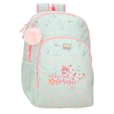 Image de MOVOM Enchanted Forest Sac à dos scolaire adaptable chariot Vert 33 x 46 17 cm Polyester 25,81 L, vert, 33x46x17 cms, au