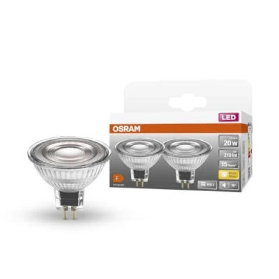 Image de Osram lampes de réflecteur à baisse des volts MR16 avec socket rénovation. Propriétés du produit: alternative LED aux niedolthalogènes, 2 pack