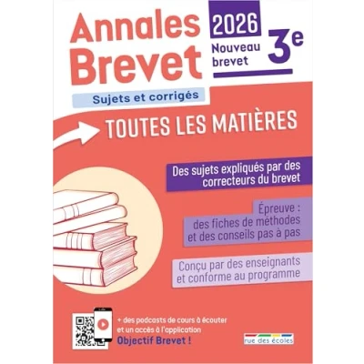 Image de Annales Brevet assuré Toutes les matières 3e 2026 des sujets corrigés, fiches de méthode, conseils pas à (Broché)