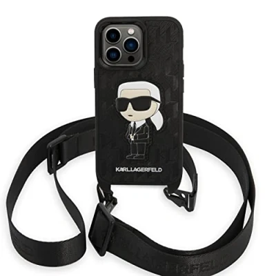 Image de Karl Lagerfeld KLHCP14LSTKMK Coque Rigide pour iPhone 14 Pro 6,1&quot; Noir