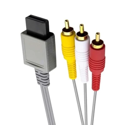 Image de Link e : Cable Audio Video avec Connecteurs Plaqués Or Compatible la Console Nintendo Wii et U