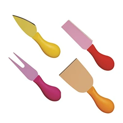 Image de Excelsa Passion Color Set de 4 Couteaux à Fromage, Acier Inoxydable, Multicolore, 13 x 3 cm