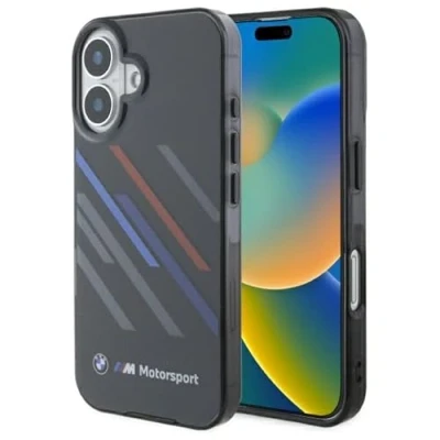 Image de Étui BMW pour iPhone 16 Plus 6.7 noir étui rigide Motosport IML Random Stripes Neuf