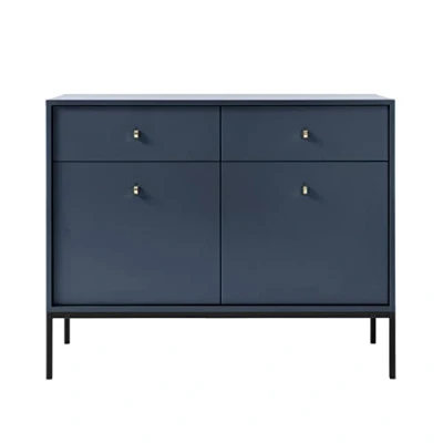 Image de Selsey Monne Commode avec tiroirs, Bois d&#039;ingénierie, Bleu Marine, 103,5 cm x 83,2 39