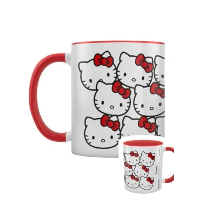 Image de Pyramid International Hello Kitty (Beaucoup de chatons) Tasse intérieure en céramique couleur rouge 315 ml Taille unique