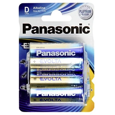 Image de PANASONIC Lot de 2 Blisters Piles Evolta D Mono LR20 1,5 V