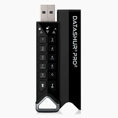 Image de iStorage datAshur PRO2 64 Go Clé USB sécurisée Certifié FIPS 140 2 niveau 3 Protégé par mot de passe Résistant à la poussière et l&#039;eau