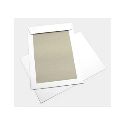 Image de Netuno 100x pochettes d&#039;expédition blanches B4 250x353 mm 400g enveloppe grande avec dos en carton gris enveloppes rabat droit adhésif bande détachable à
