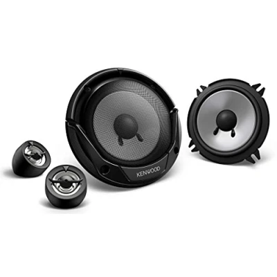 Image de Kenwood KFC E130P Kit d&#039;enceintes séparées modulaire 2 Voies 13 cm encastrables 4Ω 250W Max 30W RMS. Noir
