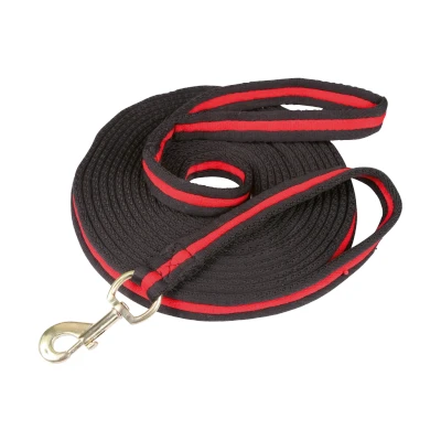 Image de Lunging line Soft Zwart / Rood 8 m