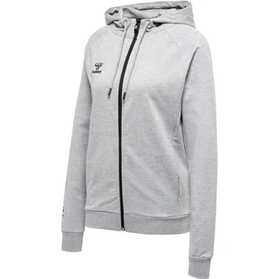 Image de Hummel Hmlmove GRID COT Sweat zippé, Femme, Taille: XS, Grey melange
