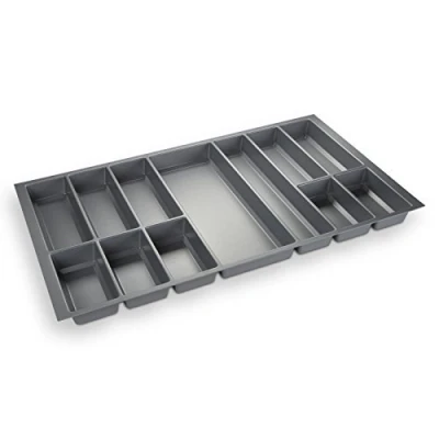 Image de ORGA BOX® IV UNIVERSAL Bac à couverts (473,5 x 826 mm) Gris Argenté Longueur Tiroir 90 cm Découper Possible