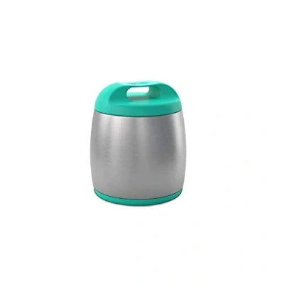 Image de Chicco Récipient thermos pour bébé en acier inoxydable aliments chauds bébés maintient la température jusqu&#039;à 6 heures, 350 ml, +6 mois, bleu