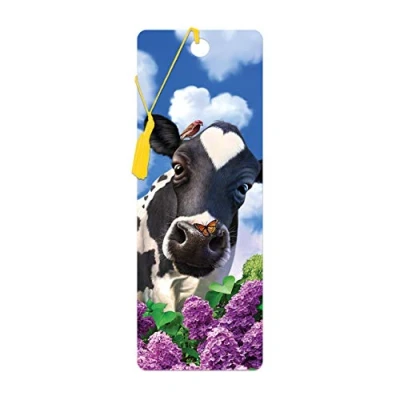 Image de 3D LiveLife Marque page Vache Curieuse de Deluxebase. avec illustrations lenticulaires sous licence l&#039;artiste renommé Jerry LoFaro