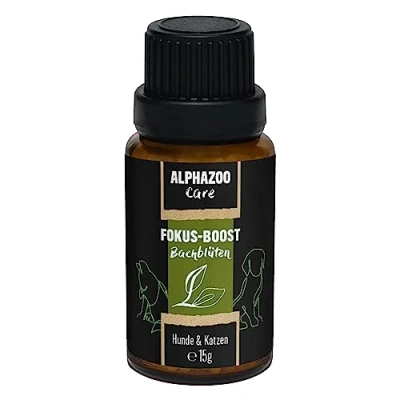 Image de alphazoo Fokus Boost Fleurs de Bach pour Chiens et Chats 15ml, globules améliorer la volonté d&#039;apprendre l&#039;apprentissage propreté, Concentration Naturelle l&#039;entraînement, mélang