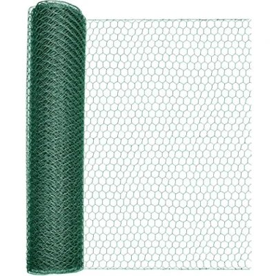 Image de Windhager 11250 Grillage Hexagonal Vert 13 mm Maille Plastifiée 2,5 m x 0,5 Idéal pour Poulailler et Basse Cour
