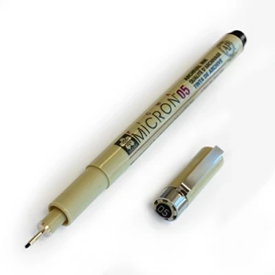 Image de Sakura Pigma Micron Feutres à pigment pointe fine 0,5 mm Noir