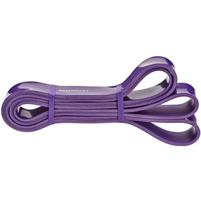 Image de Amazon Basics Bande élastique de résistance 18,2 à 36,3 kilos (3,18 cm large), Violet