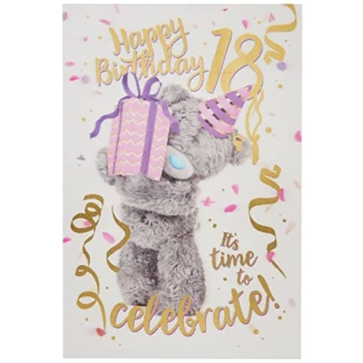 Image de Me to You Carte d&#039;anniversaire 18 ans avec effet 3D, 15,2 x 22,9 cm