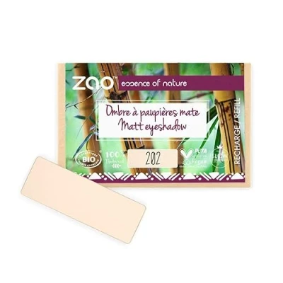 Image de ZAO essence of nature Recharge Ombre à paupières rectangle Mate 202 Brun beige 1,3 gr