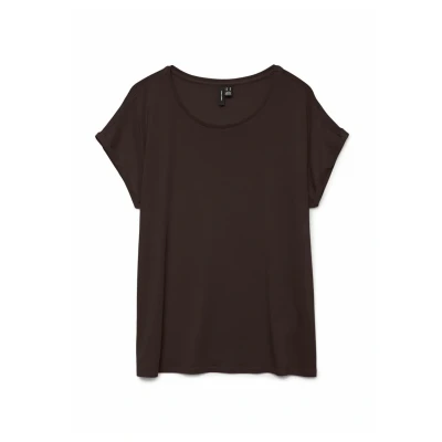 Image de Vero Moda Vmava Plain Tshirt basique, Femme, Taille: Medium, Chocolate torte