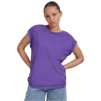 Image de Urban Classics Curvy Ladies Extended Shoulder TEE Tshirt basique, Femme, Taille: XL, Ultraviolet