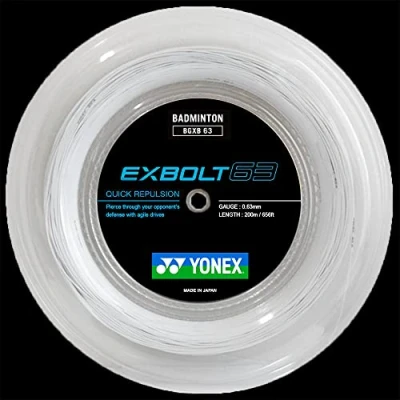 Image de YONEX Bobine Exbolt 63 Mixte, Blanc, Taille Unique