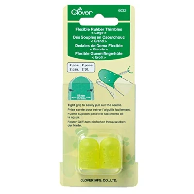 Image de Clover Rubber Thimbles Cosses Flexibles en Caoutchouc, Grandes, 2 pièces, Élastomère, Autre, 18 mm