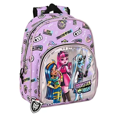 Image de Safta MONSTER HIGH Sac à dos pour enfants de différents âges, confortable et polyvalent, qualité résistance, 28 x 10 34 cm, lilas, Estándar, Décontracté