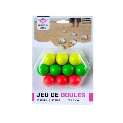 Image de Engelhart 010141 Buts Fluo Compétition Jeu De Boules 10 Cochonnets en Bois Fluorescent Jeux Pétanque